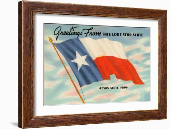 State Flag of Texas-null-Framed Art Print