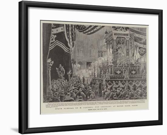 State Funeral of M Pasteur, the Ceremony at Notre Dame, Paris-Henri Lanos-Framed Giclee Print