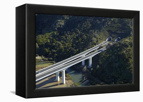 State Highway One at Waiwera Viaduct and Johnstone's Hill Tunnels, North Auckland, New Zealand-David Wall-Framed Premier Image Canvas