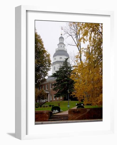 State House 1772-1779, and US Capitol from 1783 to 1784, Maryland, USA-Scott T. Smith-Framed Photographic Print