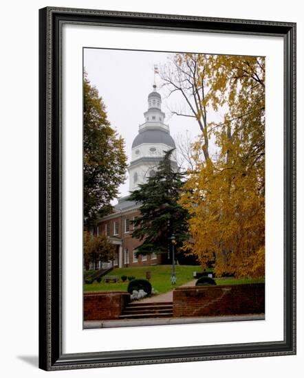 State House 1772-1779, and US Capitol from 1783 to 1784, Maryland, USA-Scott T. Smith-Framed Photographic Print