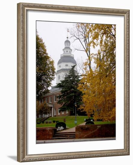 State House 1772-1779, and US Capitol from 1783 to 1784, Maryland, USA-Scott T. Smith-Framed Photographic Print