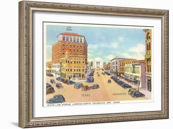 State Line Avenue, Texarkana-null-Framed Art Print