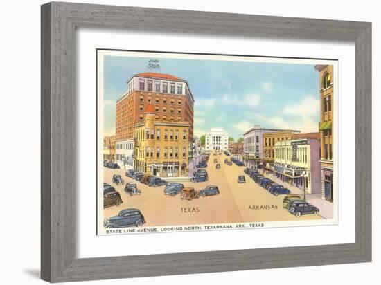 State Line Avenue, Texarkana-null-Framed Art Print