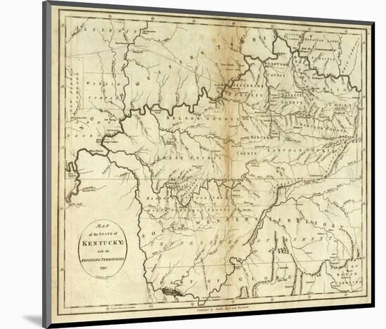 State of Kentucky, c.1796-John Reid-Mounted Art Print