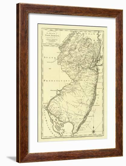 State of New Jersey, c.1795-Mathew Carey-Framed Art Print