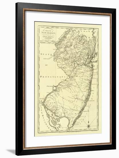 State of New Jersey, c.1795-Mathew Carey-Framed Art Print