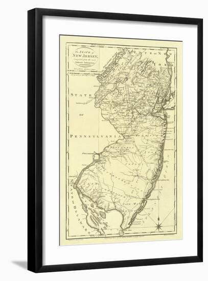 State of New Jersey, c.1795-Mathew Carey-Framed Art Print