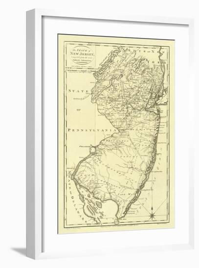 State of New Jersey, c.1795-Mathew Carey-Framed Art Print