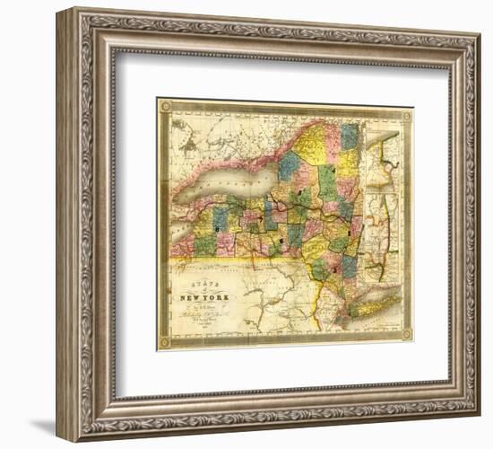 State of New York, c.1840-David H^ Burr-Framed Art Print