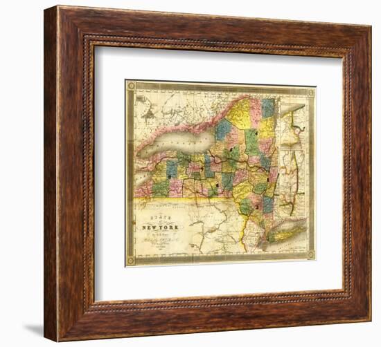 State of New York, c.1840-David H^ Burr-Framed Art Print