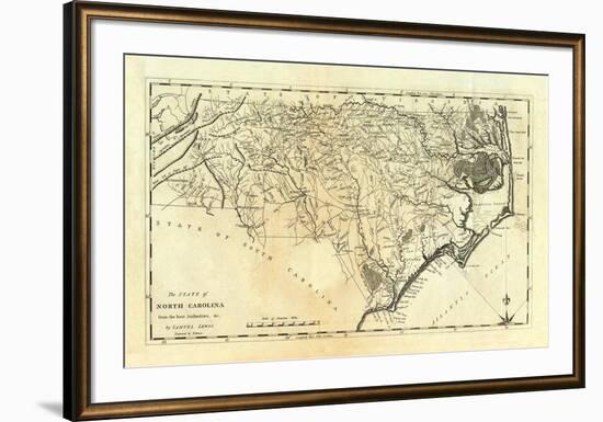 State of North Carolina, c.1795-Mathew Carey-Framed Art Print