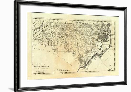 State of North Carolina, c.1795-Mathew Carey-Framed Art Print