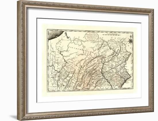 State of Pennsylvania, c.1795-Mathew Carey-Framed Art Print