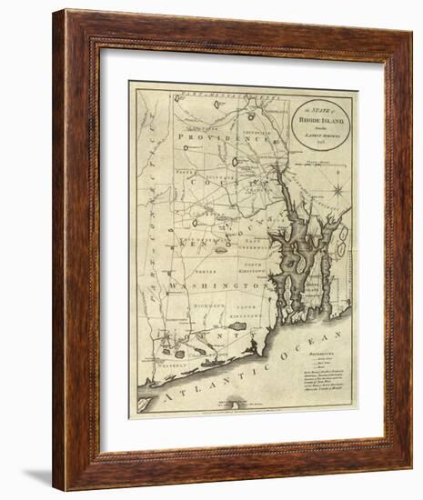 State of Rhode Island, c.1796-John Reid-Framed Art Print