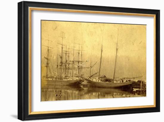 State of Washington Views: Schooner Vine (ca. 1890)-null-Framed Giclee Print