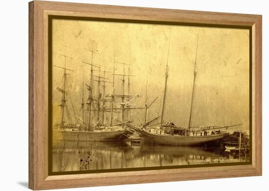 State of Washington Views: Schooner Vine (ca. 1890)-null-Framed Premier Image Canvas