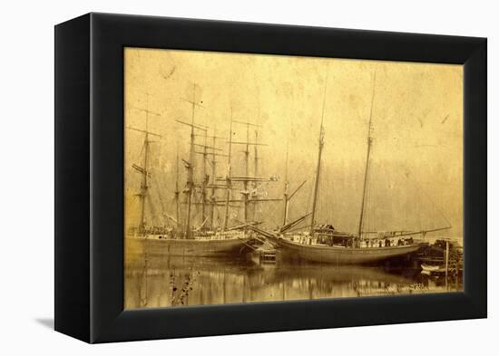 State of Washington Views: Schooner Vine (ca. 1890)-null-Framed Premier Image Canvas