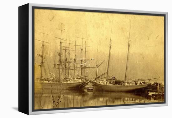 State of Washington Views: Schooner Vine (ca. 1890)-null-Framed Premier Image Canvas