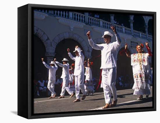 State of Yucatan, Merida, Participants in a Folklore Dance in the Main Square of Merida, Mexico-Paul Harris-Framed Premier Image Canvas