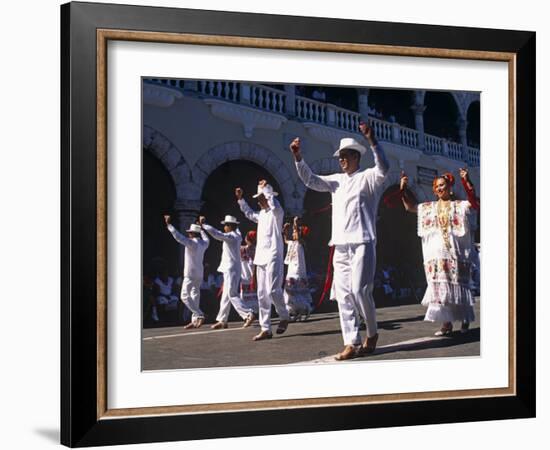 State of Yucatan, Merida, Participants in a Folklore Dance in the Main Square of Merida, Mexico-Paul Harris-Framed Photographic Print