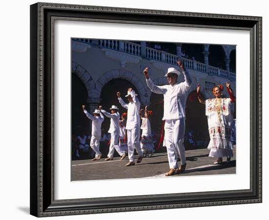 State of Yucatan, Merida, Participants in a Folklore Dance in the Main Square of Merida, Mexico-Paul Harris-Framed Photographic Print