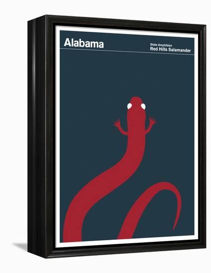 State Poster AL Alabama-null-Framed Premier Image Canvas