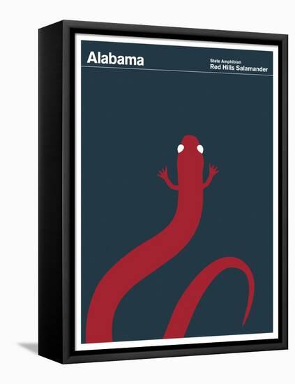 State Poster AL Alabama-null-Framed Premier Image Canvas