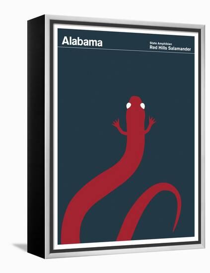 State Poster AL Alabama-null-Framed Premier Image Canvas