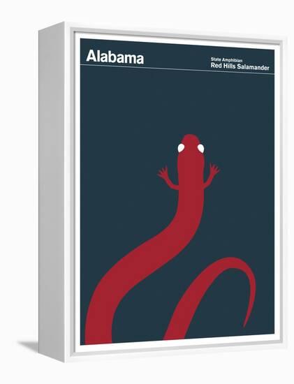 State Poster AL Alabama-null-Framed Premier Image Canvas
