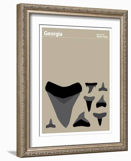 State Poster GA Georgia-null-Framed Giclee Print