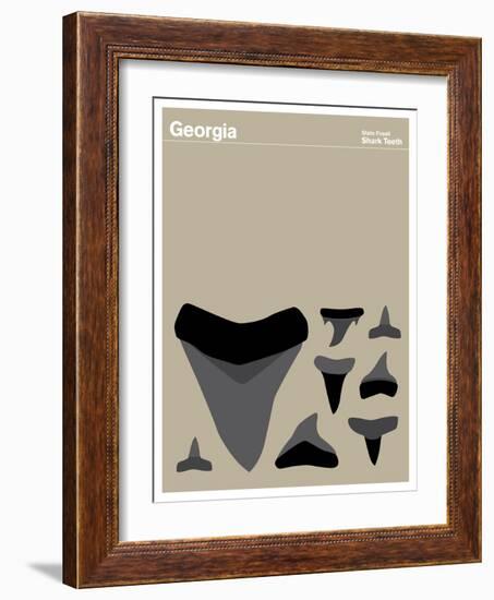 State Poster GA Georgia-null-Framed Giclee Print