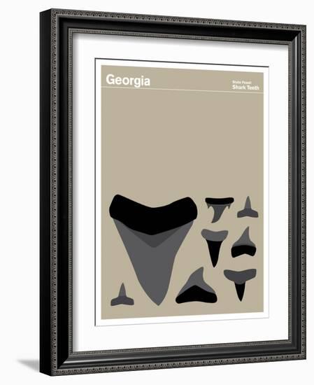 State Poster GA Georgia-null-Framed Giclee Print