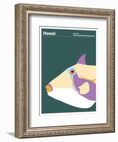 State Poster HI Hawaii-null-Framed Giclee Print