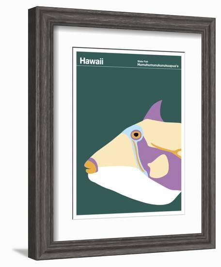 State Poster HI Hawaii-null-Framed Giclee Print