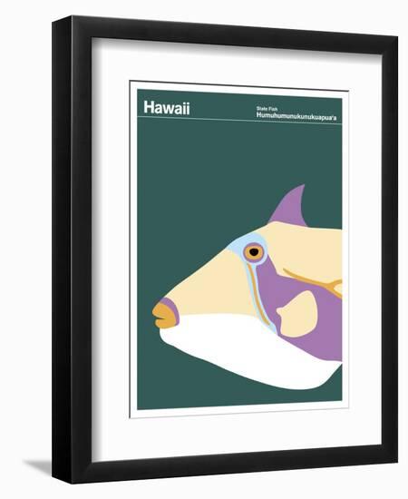 State Poster HI Hawaii--Framed Giclee Print