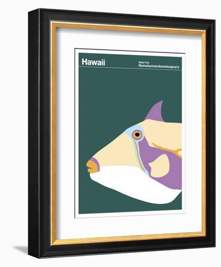 State Poster HI Hawaii-null-Framed Giclee Print