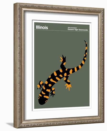 State Poster IL Illinois-null-Framed Giclee Print