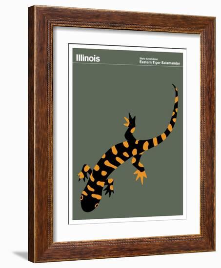 State Poster IL Illinois-null-Framed Giclee Print