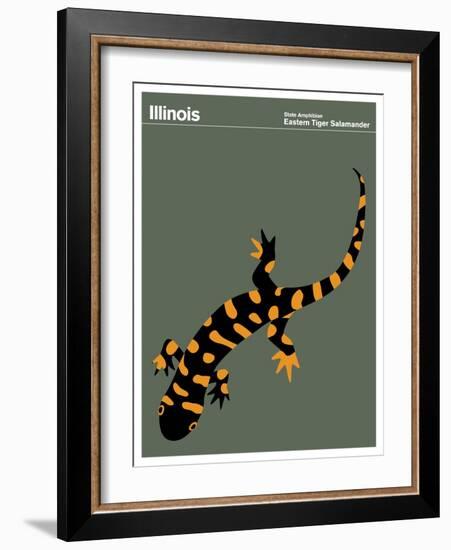 State Poster IL Illinois-null-Framed Giclee Print