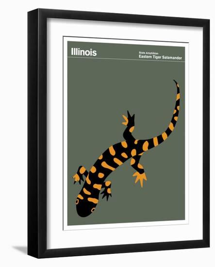 State Poster IL Illinois-null-Framed Giclee Print