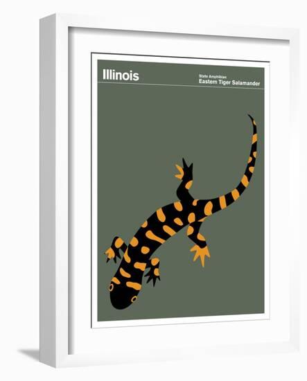 State Poster IL Illinois-null-Framed Giclee Print