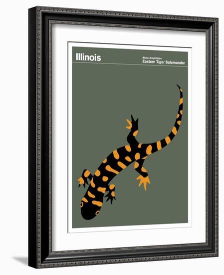 State Poster IL Illinois-null-Framed Giclee Print