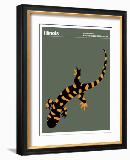 State Poster IL Illinois-null-Framed Giclee Print