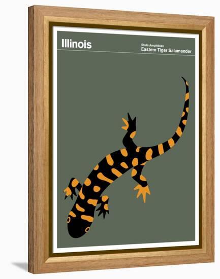 State Poster IL Illinois-null-Framed Premier Image Canvas