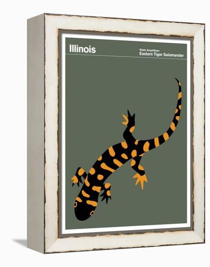 State Poster IL Illinois-null-Framed Premier Image Canvas