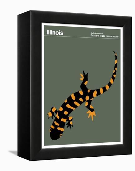 State Poster IL Illinois-null-Framed Premier Image Canvas