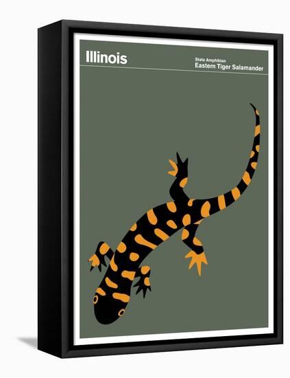 State Poster IL Illinois-null-Framed Premier Image Canvas
