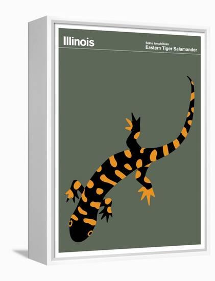 State Poster IL Illinois-null-Framed Premier Image Canvas