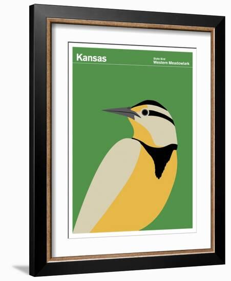 State Poster KS Kansas-null-Framed Giclee Print